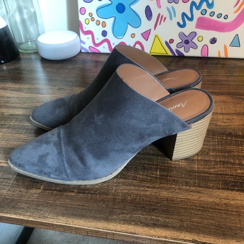 Suede Pointed Toe Mules